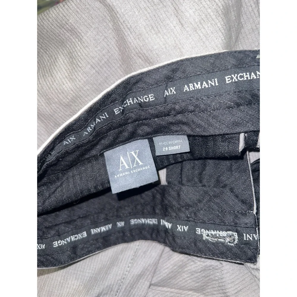 Armani Exchange A|X Men's 29 Short Gray Vertical‎ Pinstripe Chino Pants